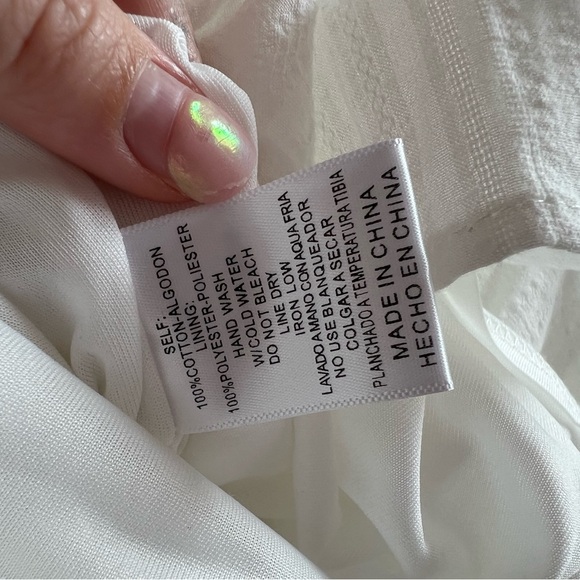 Listicle White Babydoll Mini Dress - L NWT - Picture 10 of 11